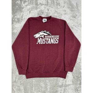 Vintage Lee Morningside Mustangs Crewneck Sweatshirt Size Medium Sweater 90s Y2K